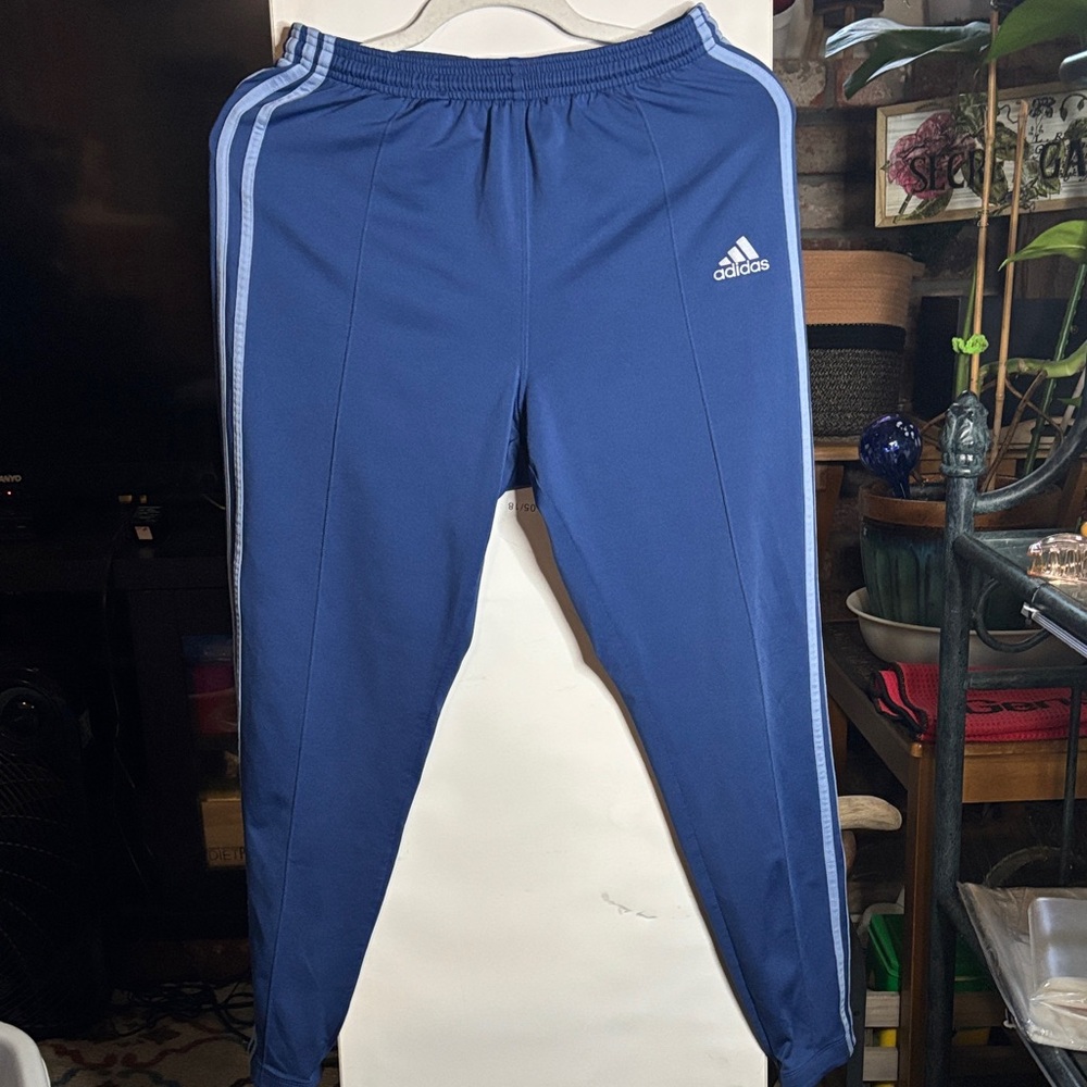 Adidas Navy Joggers with White Stripes ( Box#5)